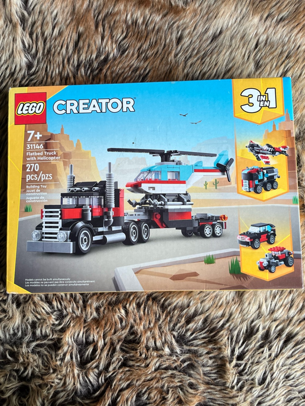 Lego Creator Flatbed truck and helicopter 31146